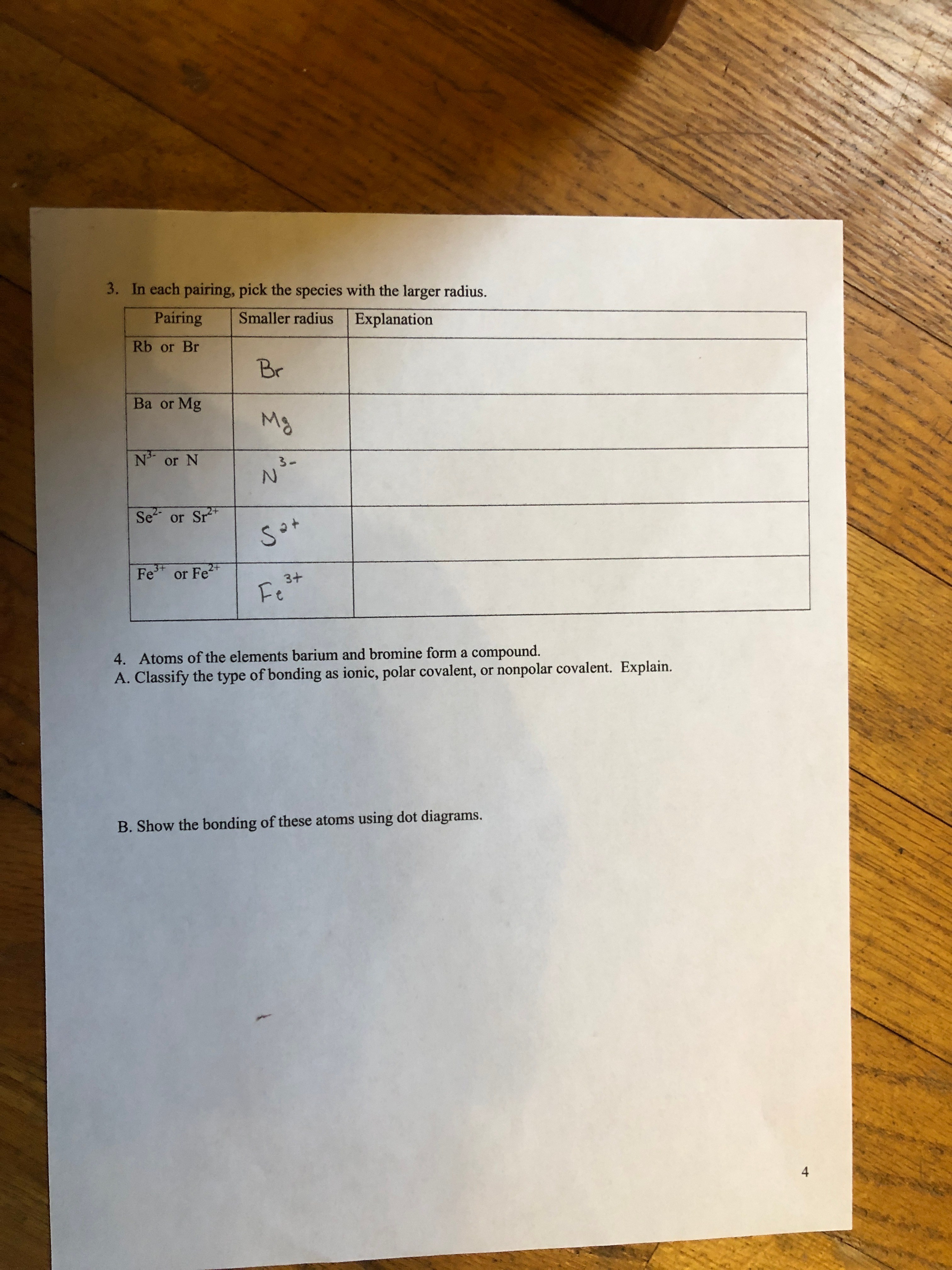 Answered 4. Atoms of the elements barium and… bartleby