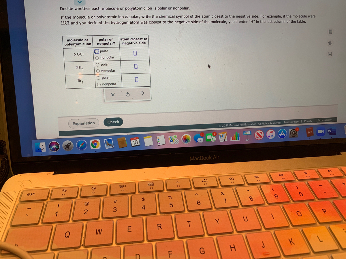 Answered ecide whether each molecule or… bartleby