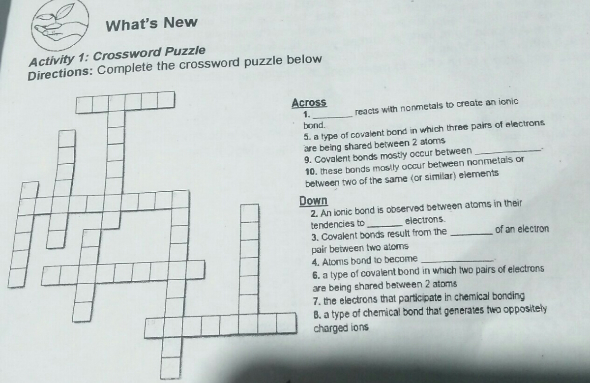 Answered: Activity 1: Crossword Puzzle… | Bartleby