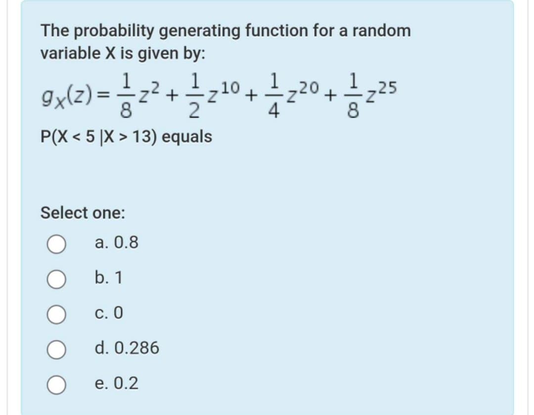 Answered The probability generating function for… bartleby