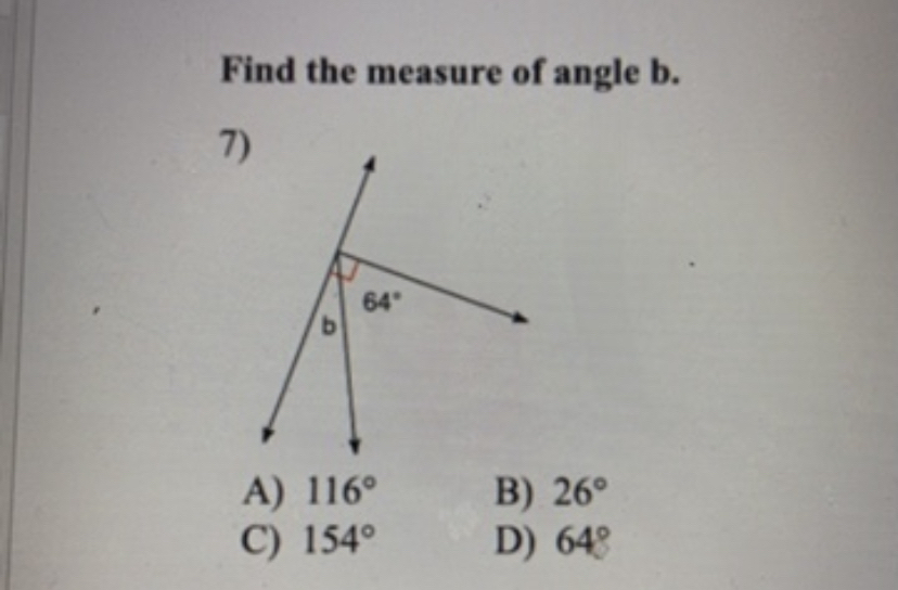Answered measure of angle b. bartleby