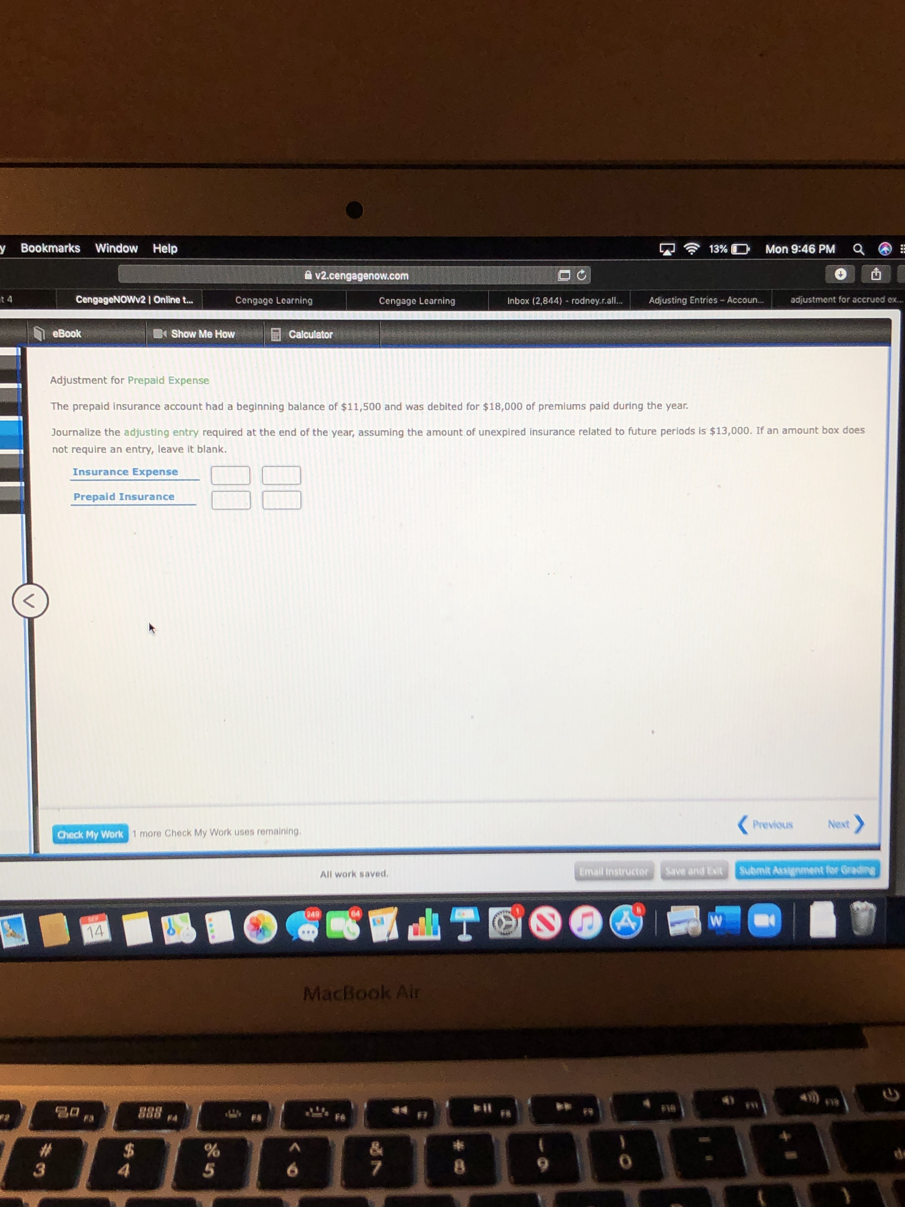 Answered Adjustment for Prepaid Expense The… bartleby