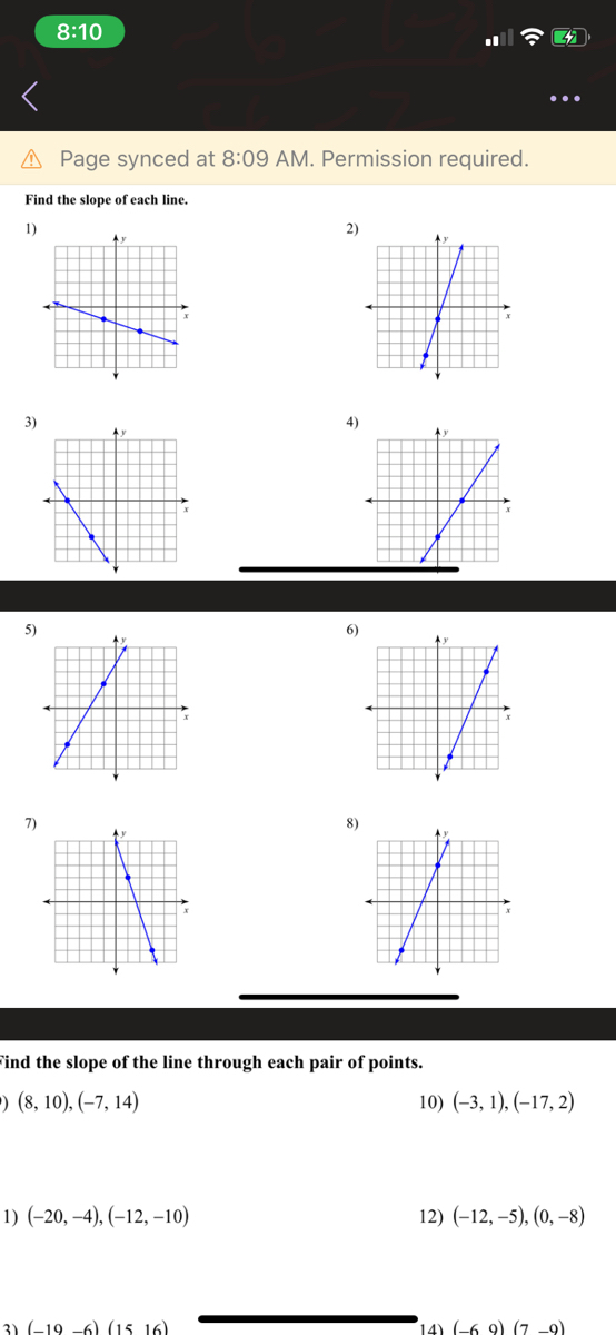 Answered Find the slope of each line. 1) bartleby