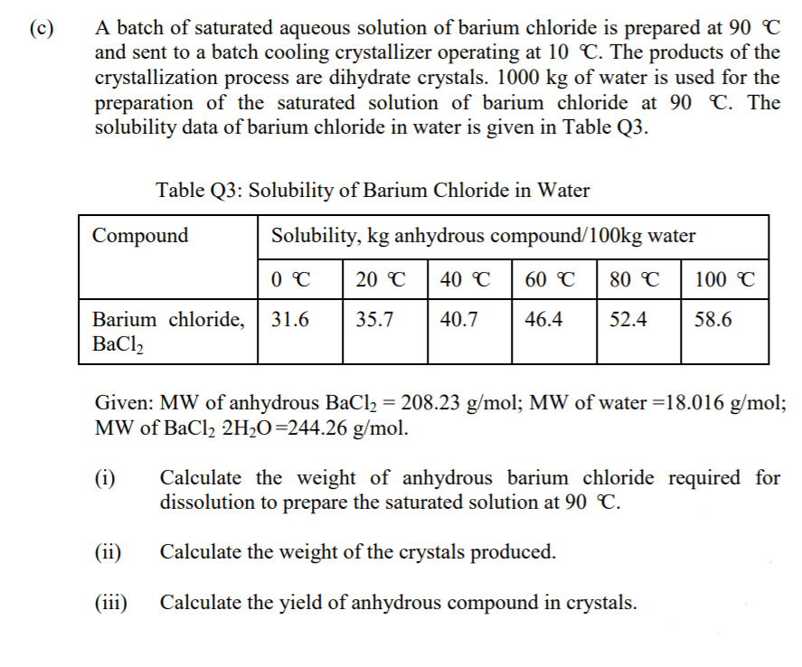 Answered A batch of saturated aqueous solution… bartleby