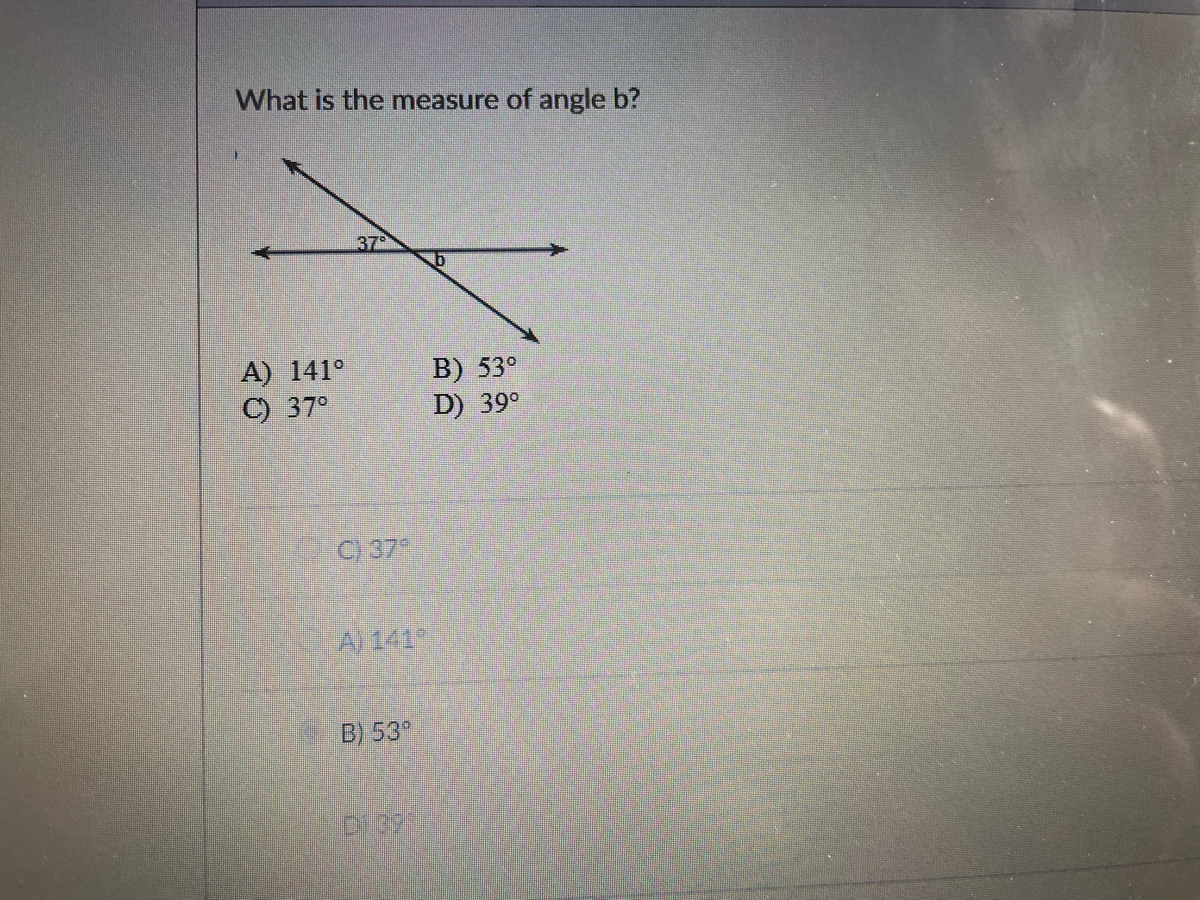 Answered What is the measure of angle b? bartleby