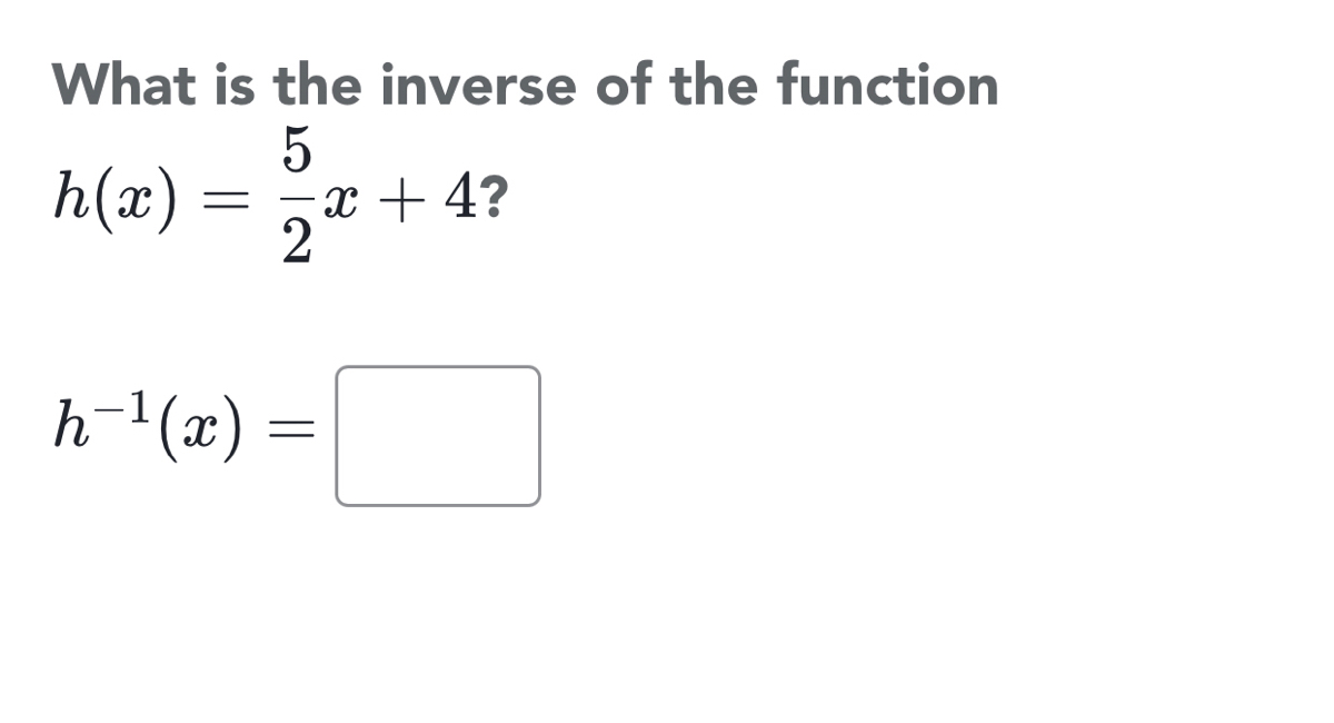 Answered What is the inverse of the function… bartleby