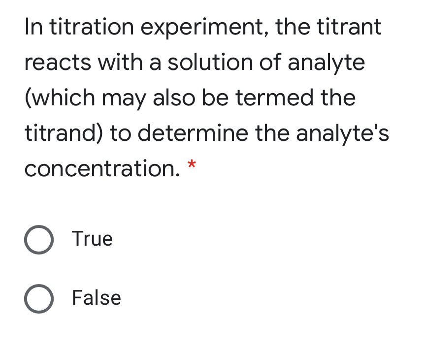Answered In titration experiment, the titrant… bartleby