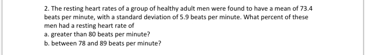 Answered The resting heart rates of a group of… bartleby