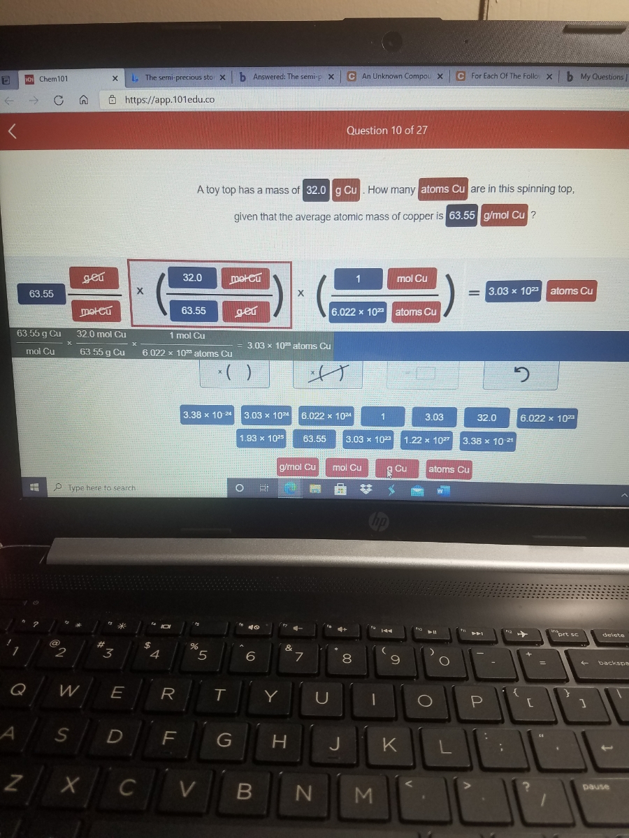 Answered A toy top has a mass of 32.0 g Cu. How… bartleby