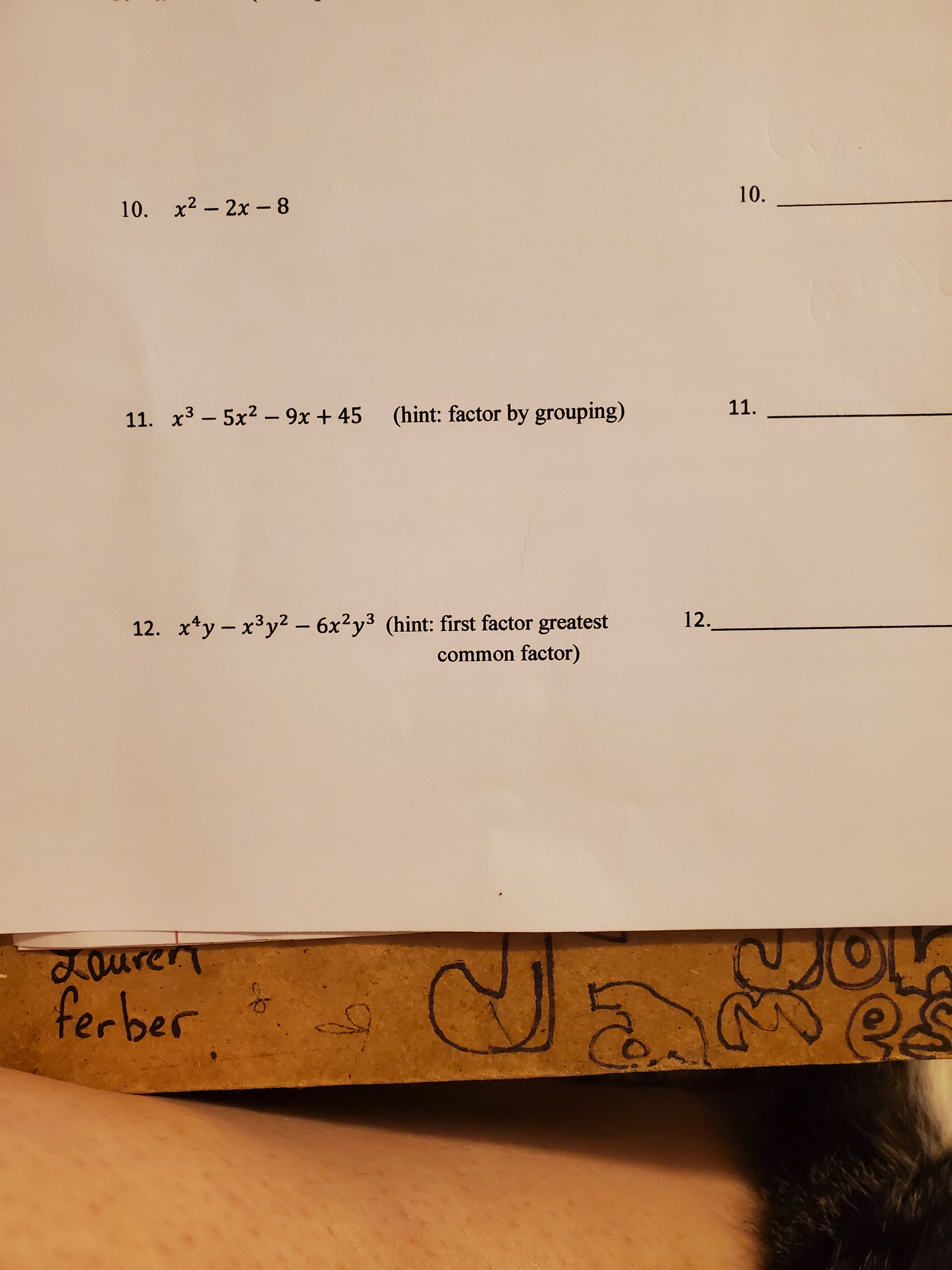 Answered Factor each of the following… bartleby