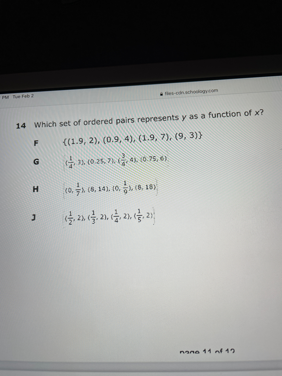 Answered 14 Which set of ordered pairs… bartleby
