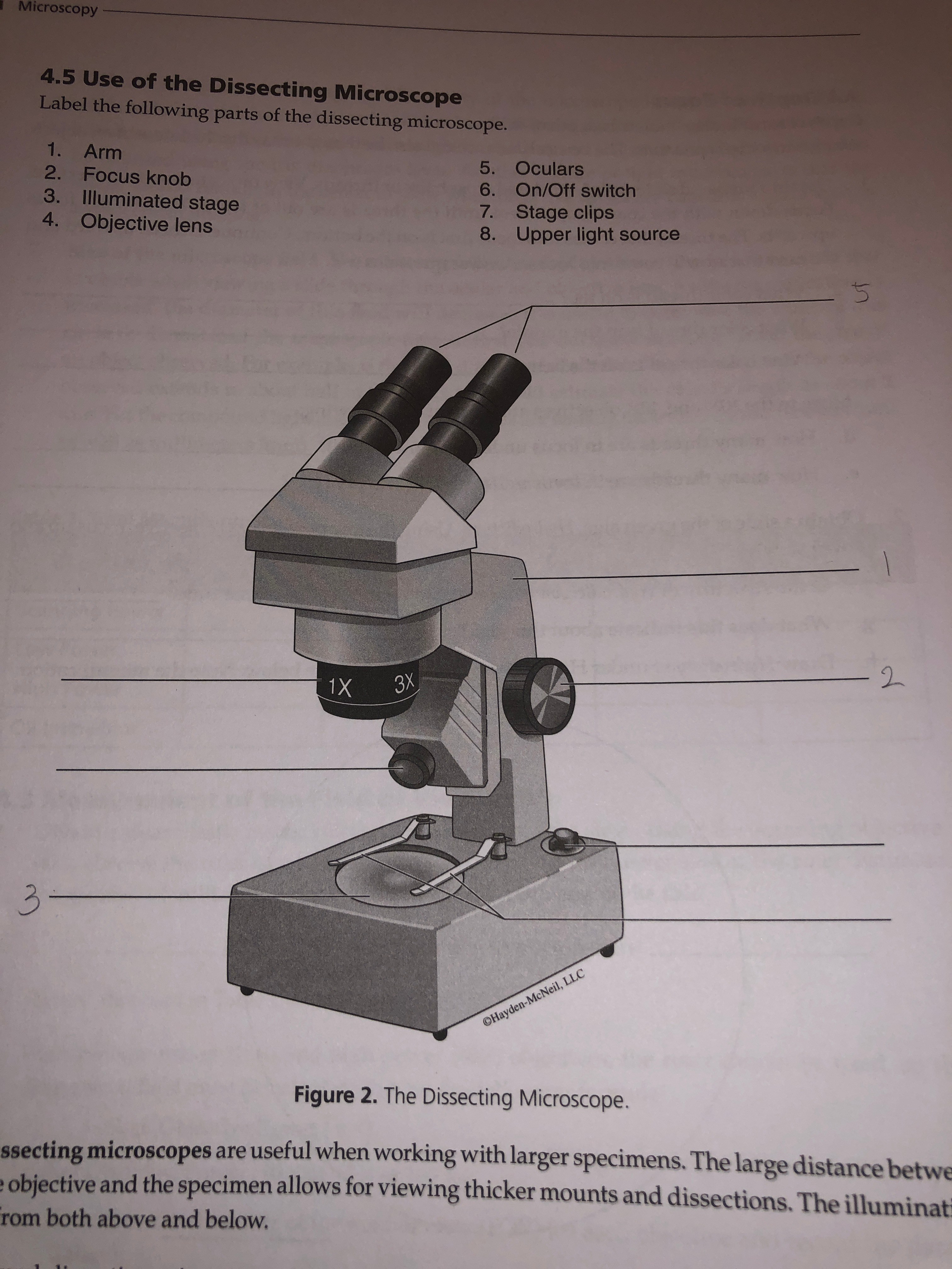 Answered Microscopy 4.5 Use of the Dissecting… bartleby