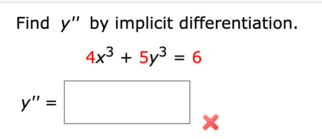 Answered Find y" by implicit differentiation.… bartleby