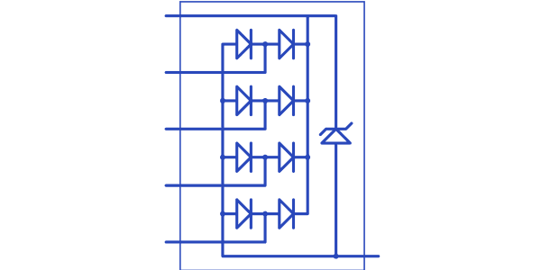 USBLC6-4SC6 STMicroelectronics - Datasheet PDF, Footprint, Symbol