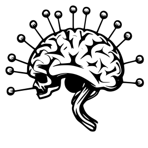 SVG brain with pins and needles