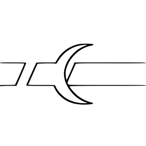 SVG black and white picture of a knife