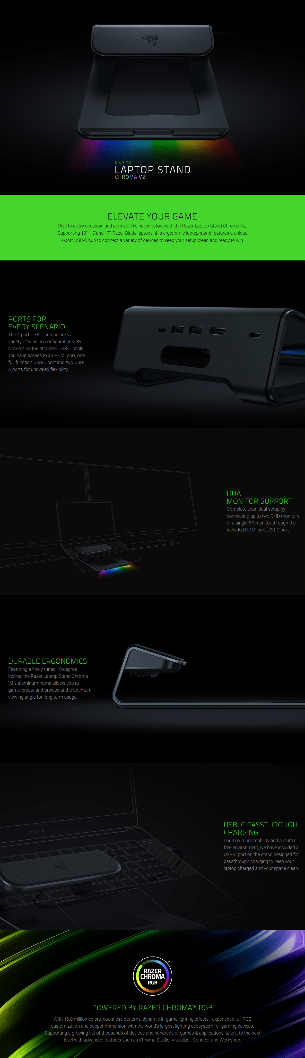 Buy Razer Laptop Stand Chroma V2 Laptops & Notebooks Scorptec Computers