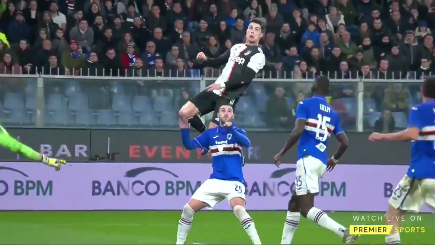 Cristiano Ronaldo 'levitates' for 'ridiculous' header, sends Twitter