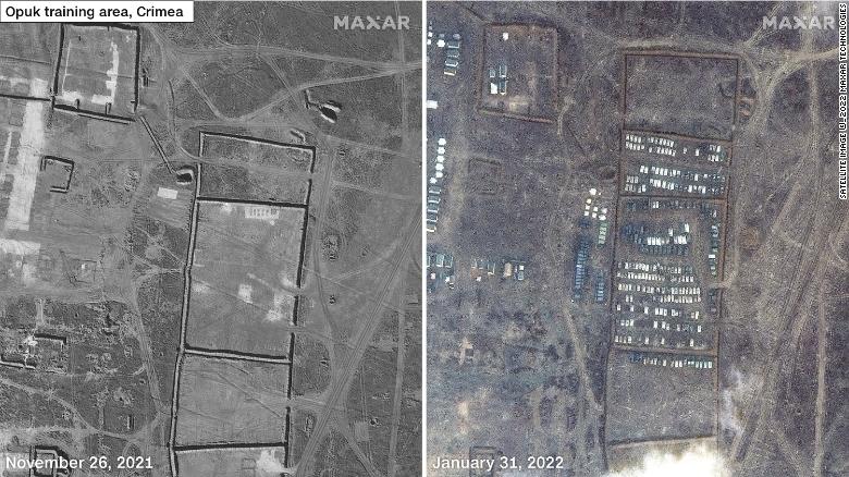 New satellite images show buildup of Russian military