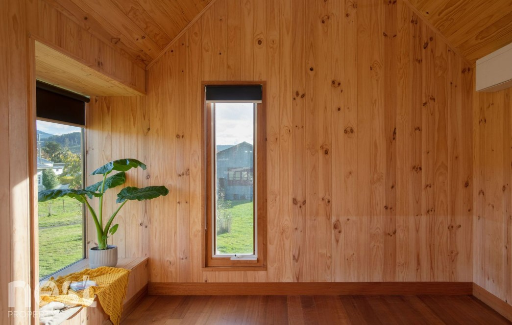 It looks like a tiny Tassie shed from the outside, but inside it is a