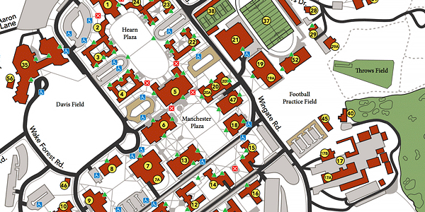 Wake Forest University Campus Map Maps - About Wake Forest