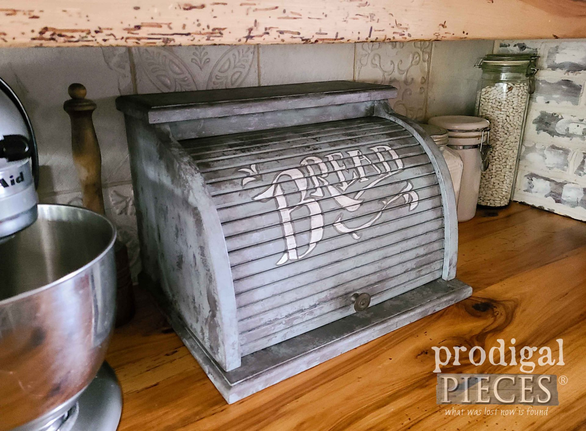 Bread Box Makeover with Typography Prodigal Pieces