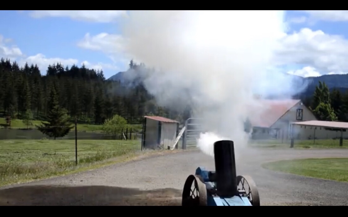 Shooting A Bowling Ball Out Of A Cannon With A GoPro In It For A