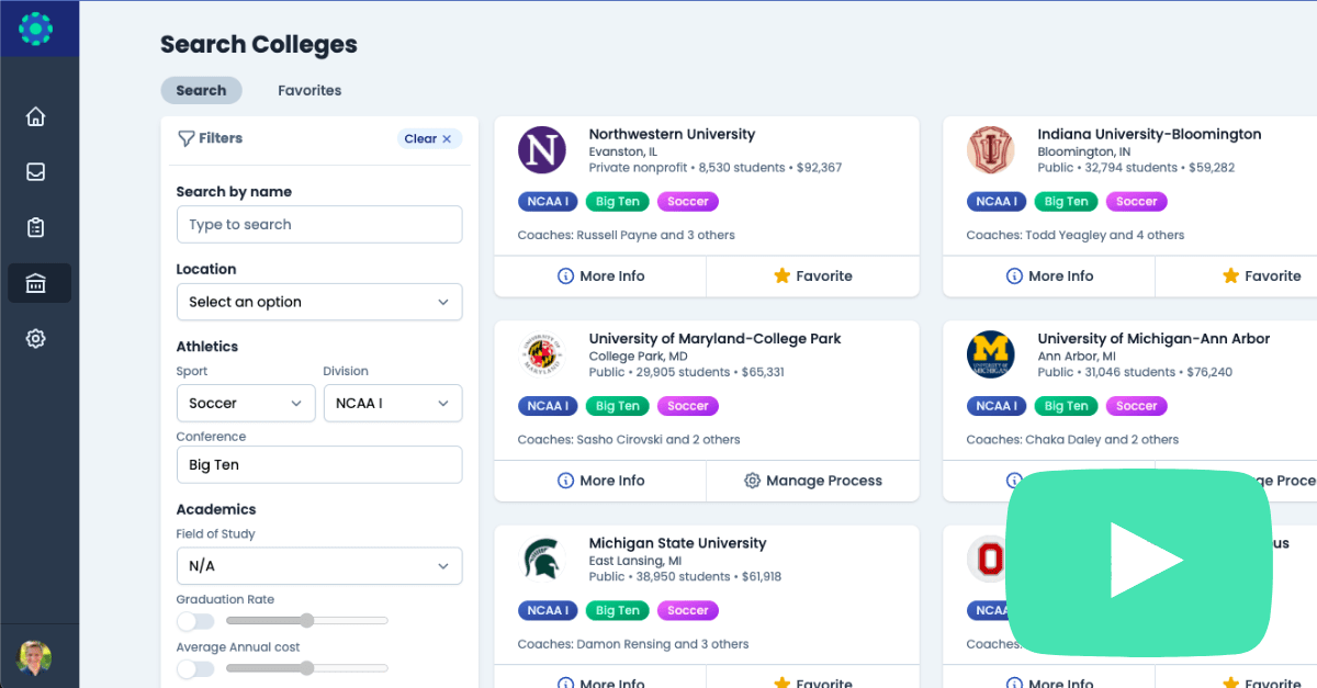 College Athletic Recruiting Software for StudentAthletes • ProductiveRecruit