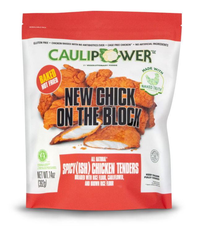 Cauliflower chicken tenders coming from CAULIPOWER Produce Processing
