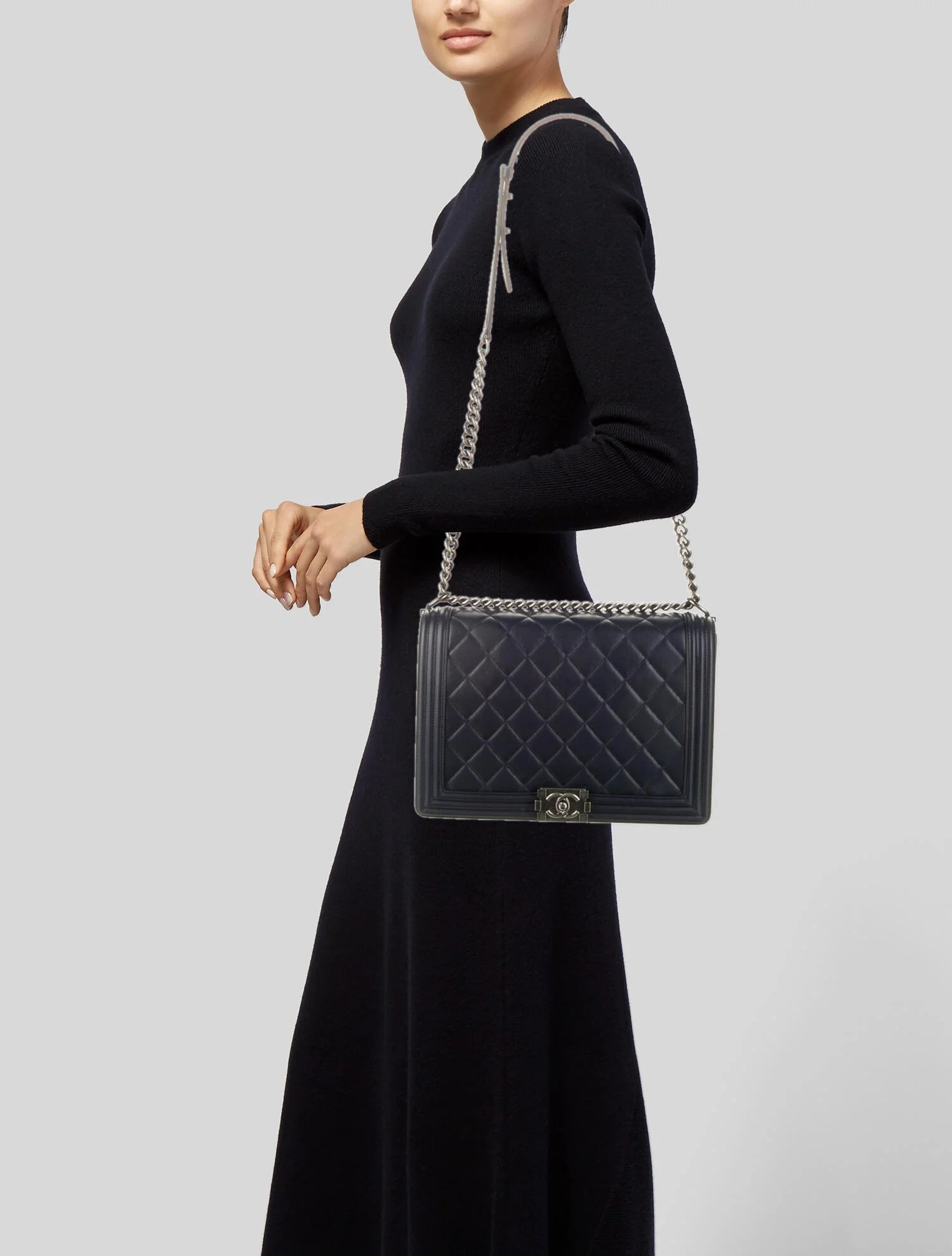 Chanel XL Boy Bag Blue Shoulder Bags, Handbags CHA758564 The RealReal