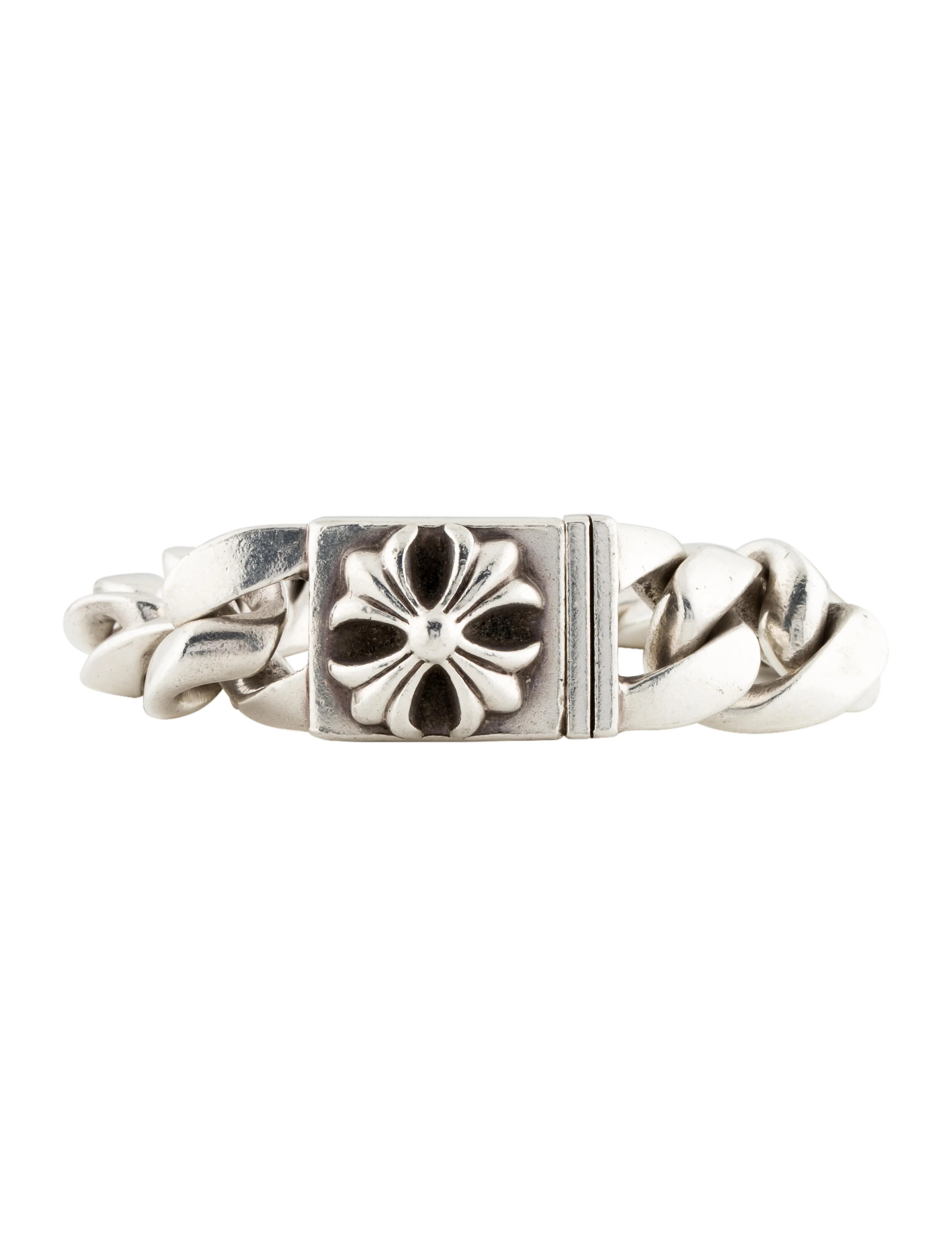 Chrome Hearts Circle Link Bracelet Sterling Silver Link, Bracelets CHH37697 The RealReal