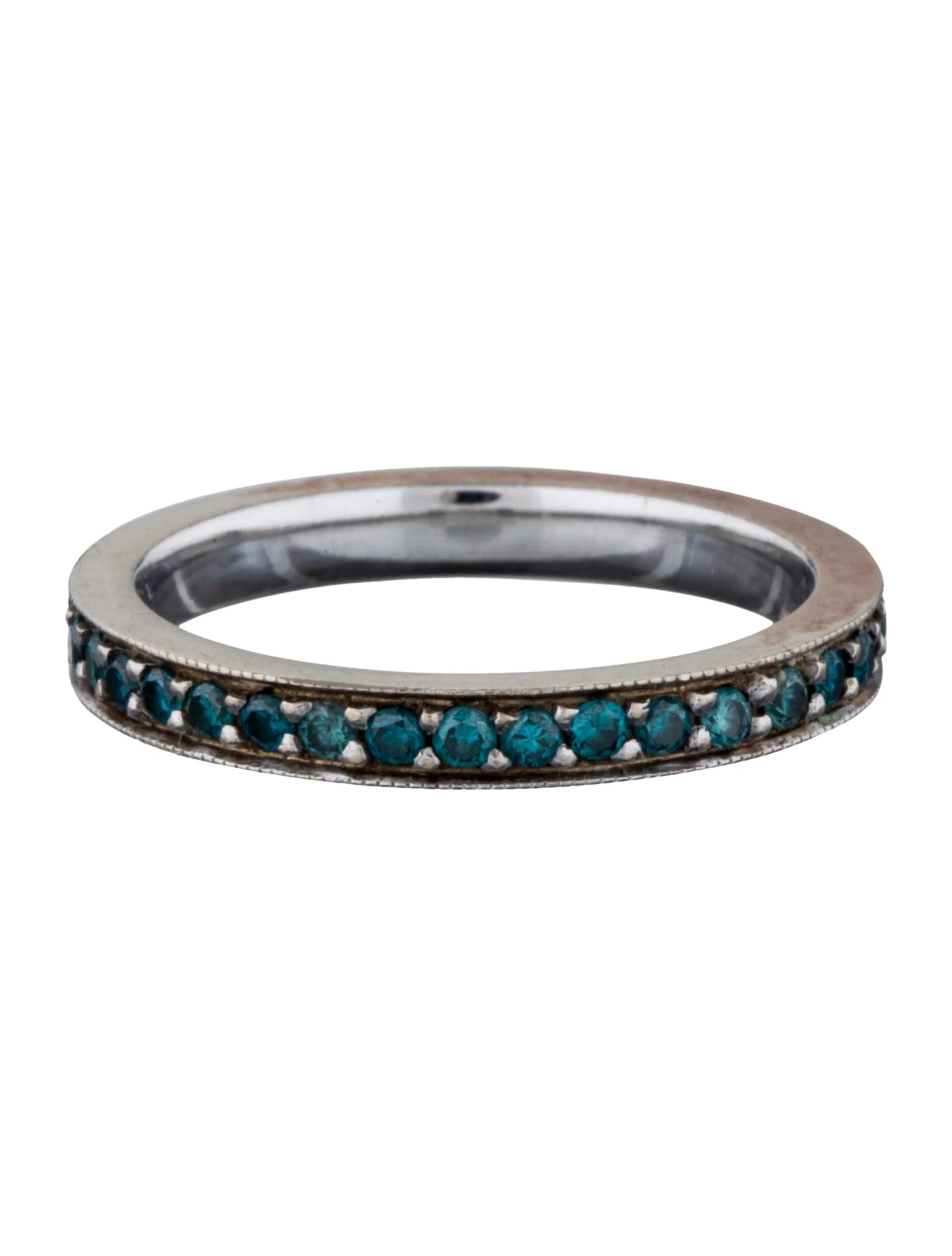 Blue Diamond Eternity Band Rings FJR25929 The RealReal