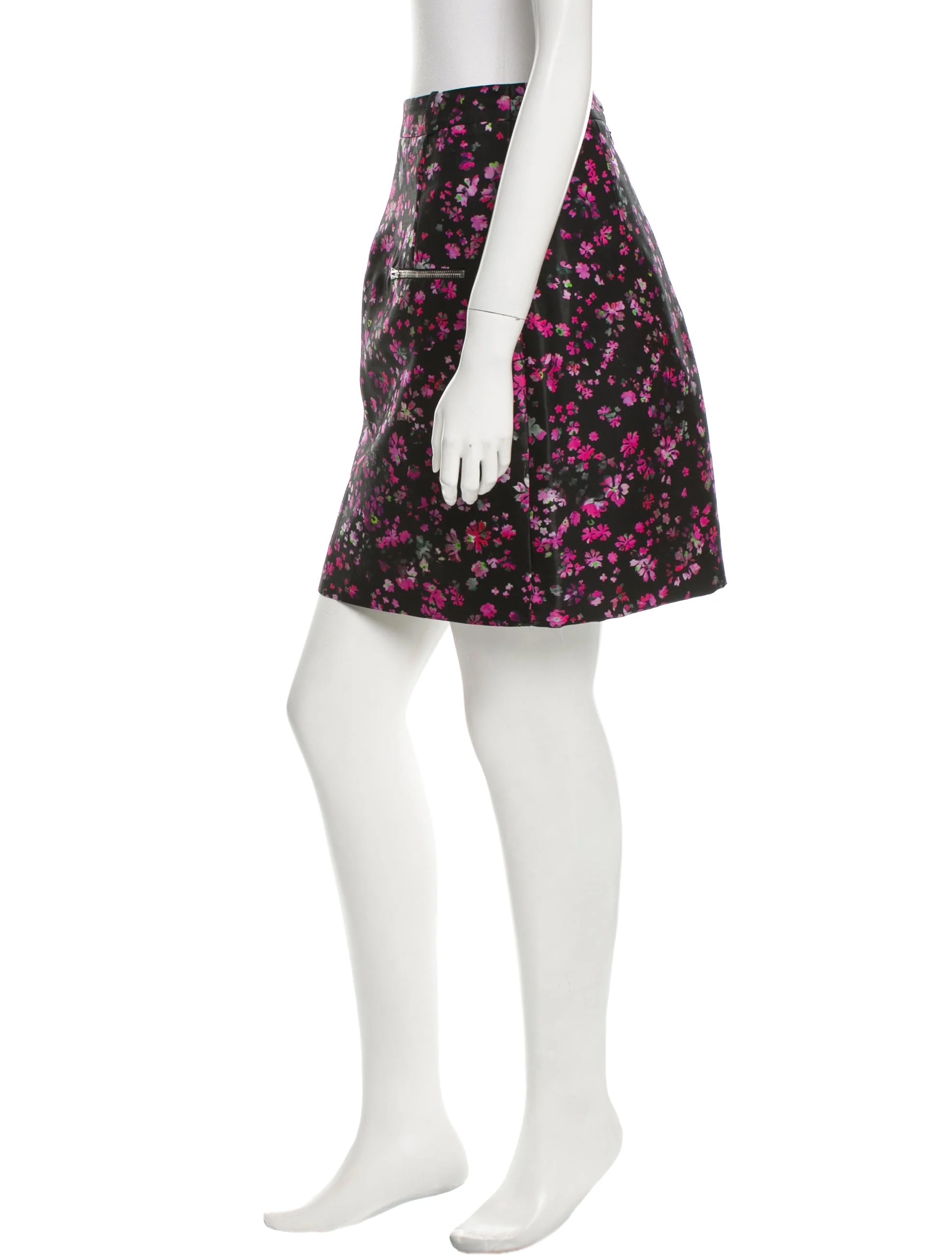 Preen by Thornton Bregazzi Preen Wool Cherry Blossom Print Skirt