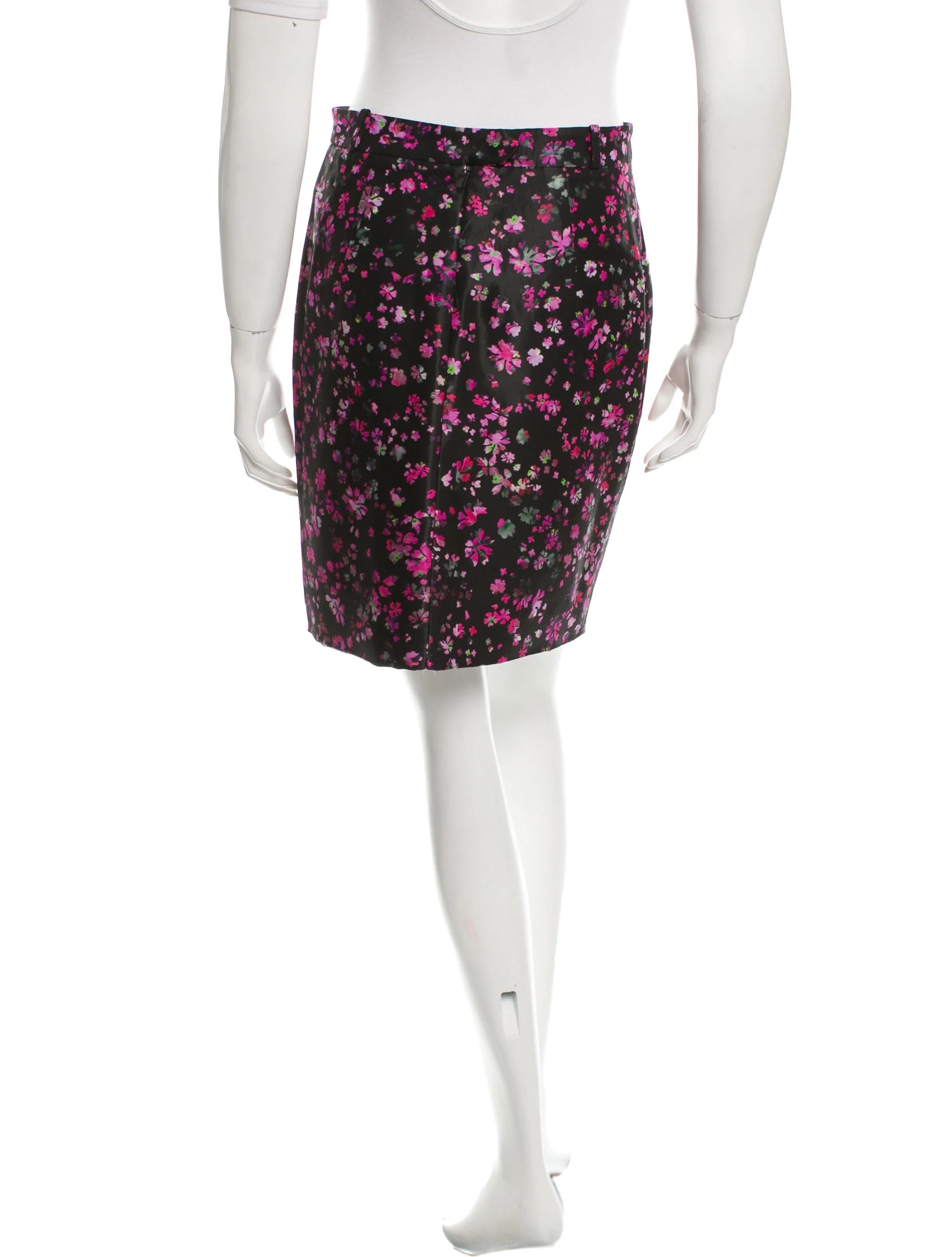 Preen Wool Cherry Blossom Print Skirt Clothing PRE21053 The RealReal