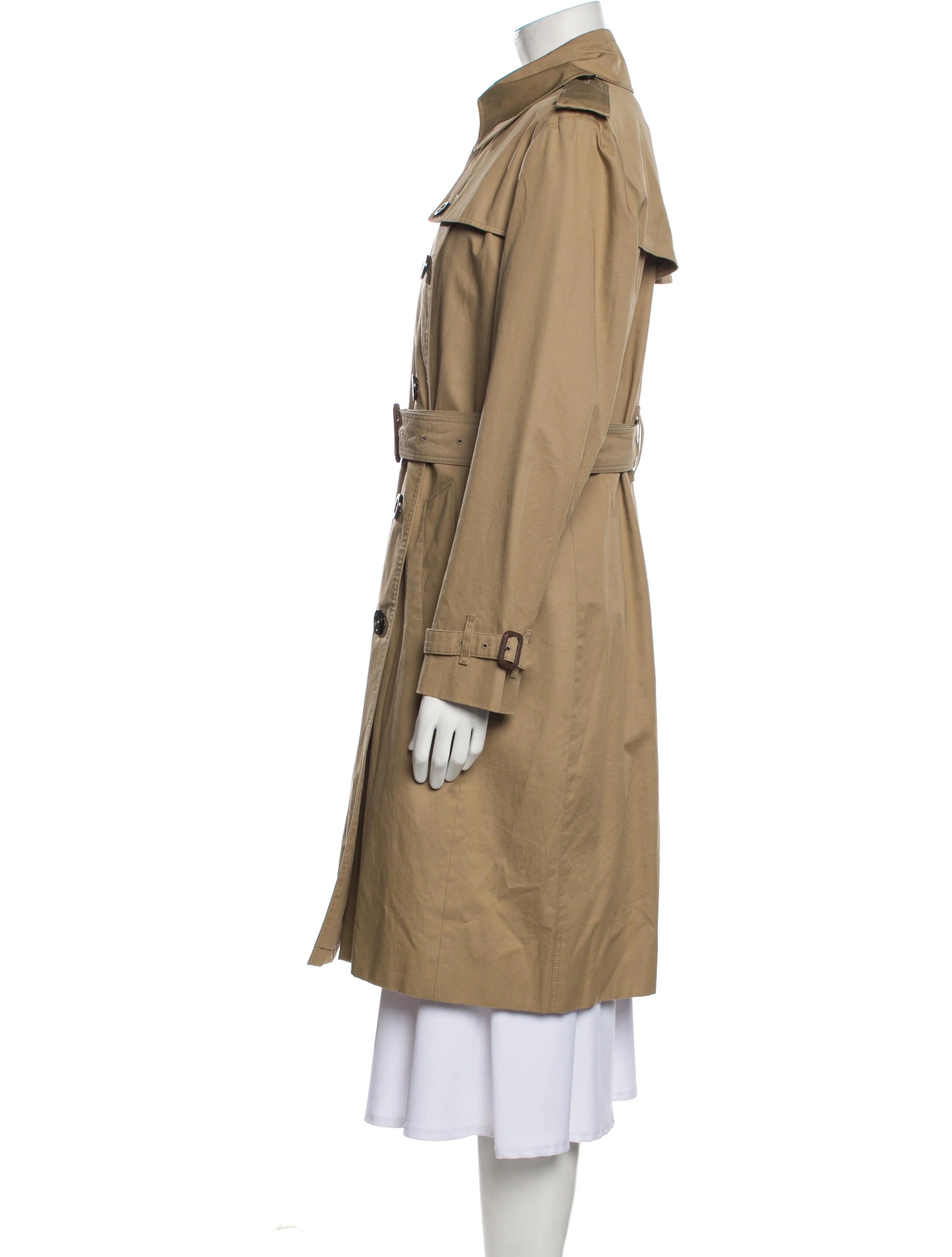 Burberry London Striped Trench Coat - Neutrals Coats, Clothing