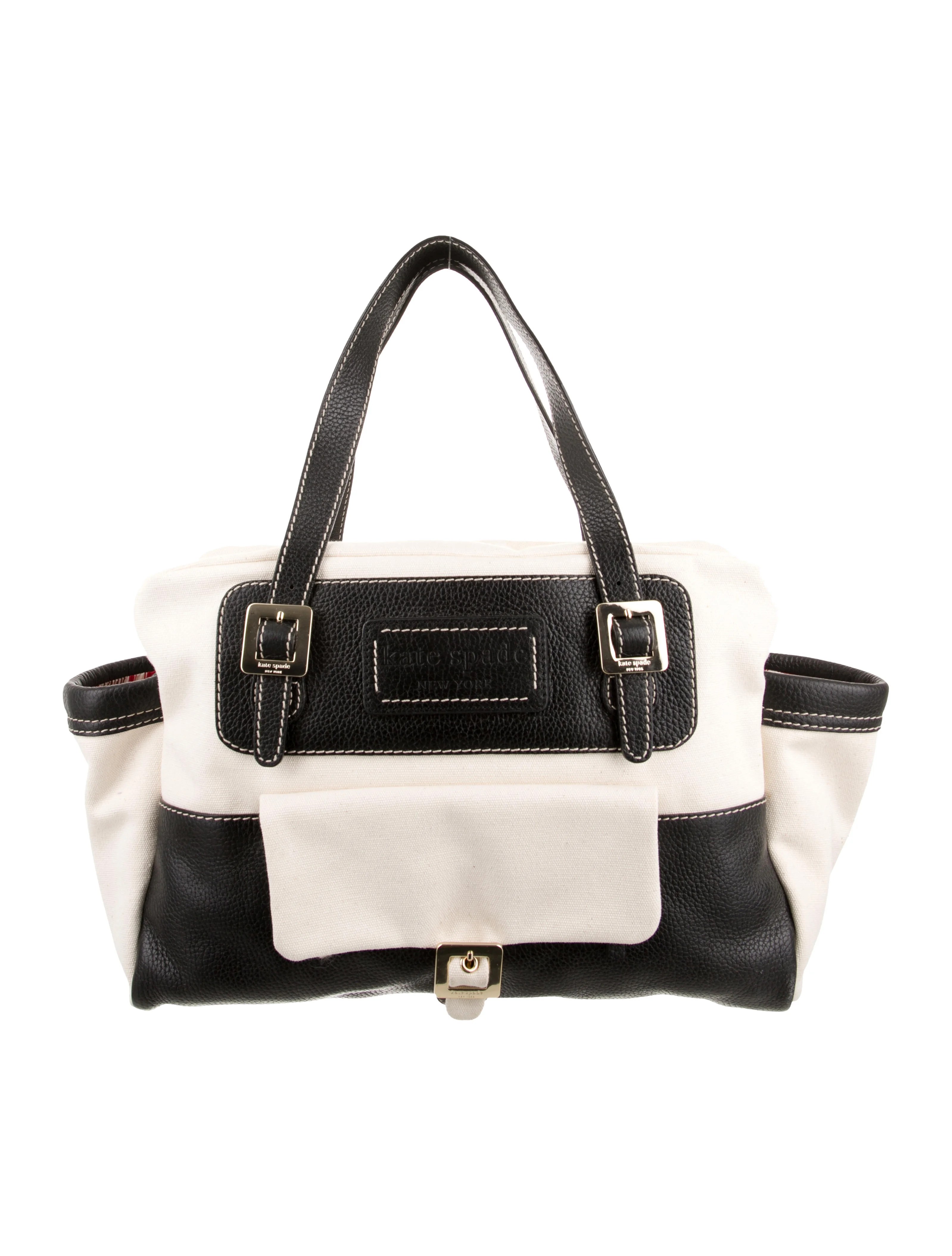 Kate Spade New York LeatherTrimmed Canvas Tote Neutrals Totes