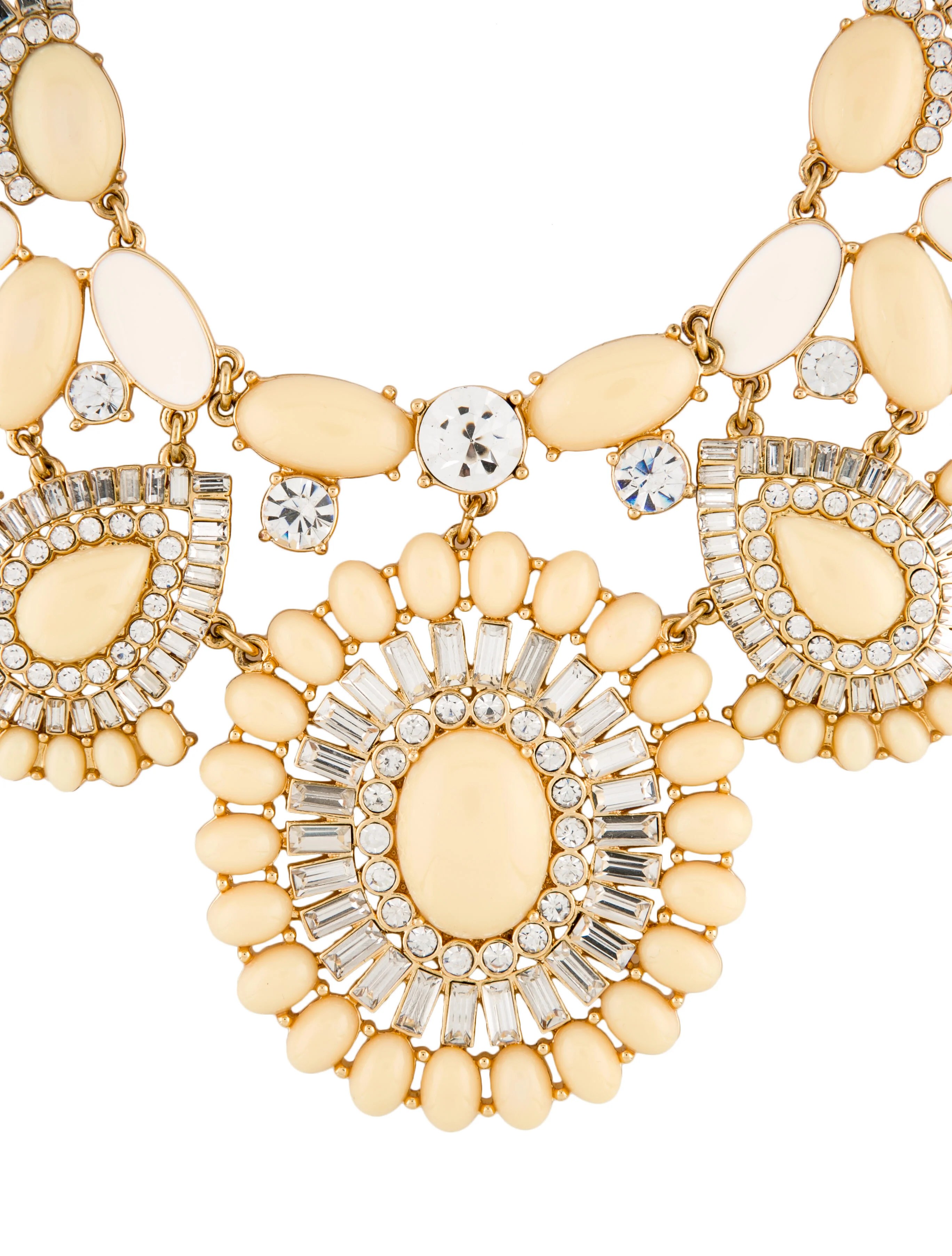 Kate Spade New York Statement Collar Necklace White, GoldTone Metal