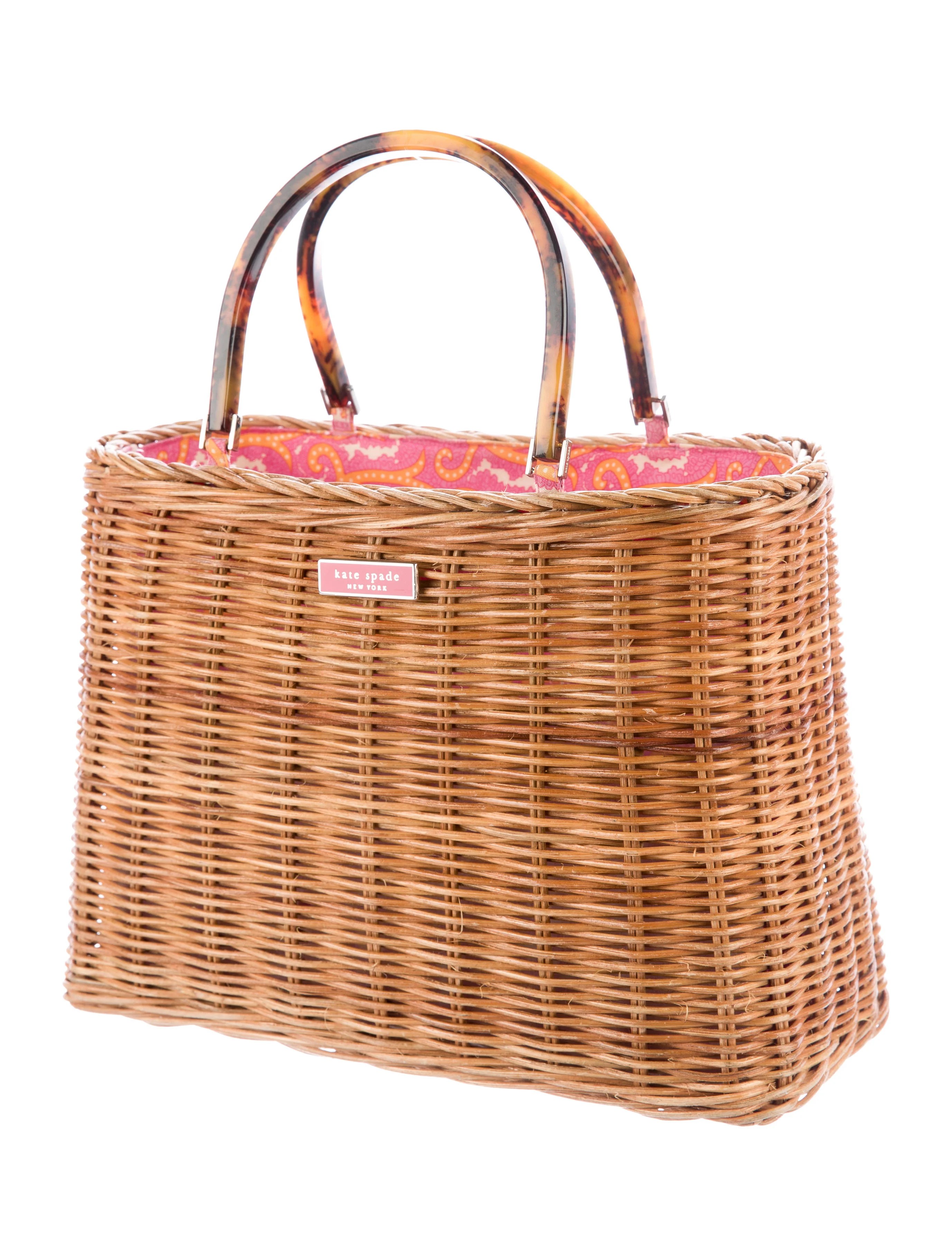 Kate Spade New York Woven Wicker Tote Handbags WKA54053 The RealReal