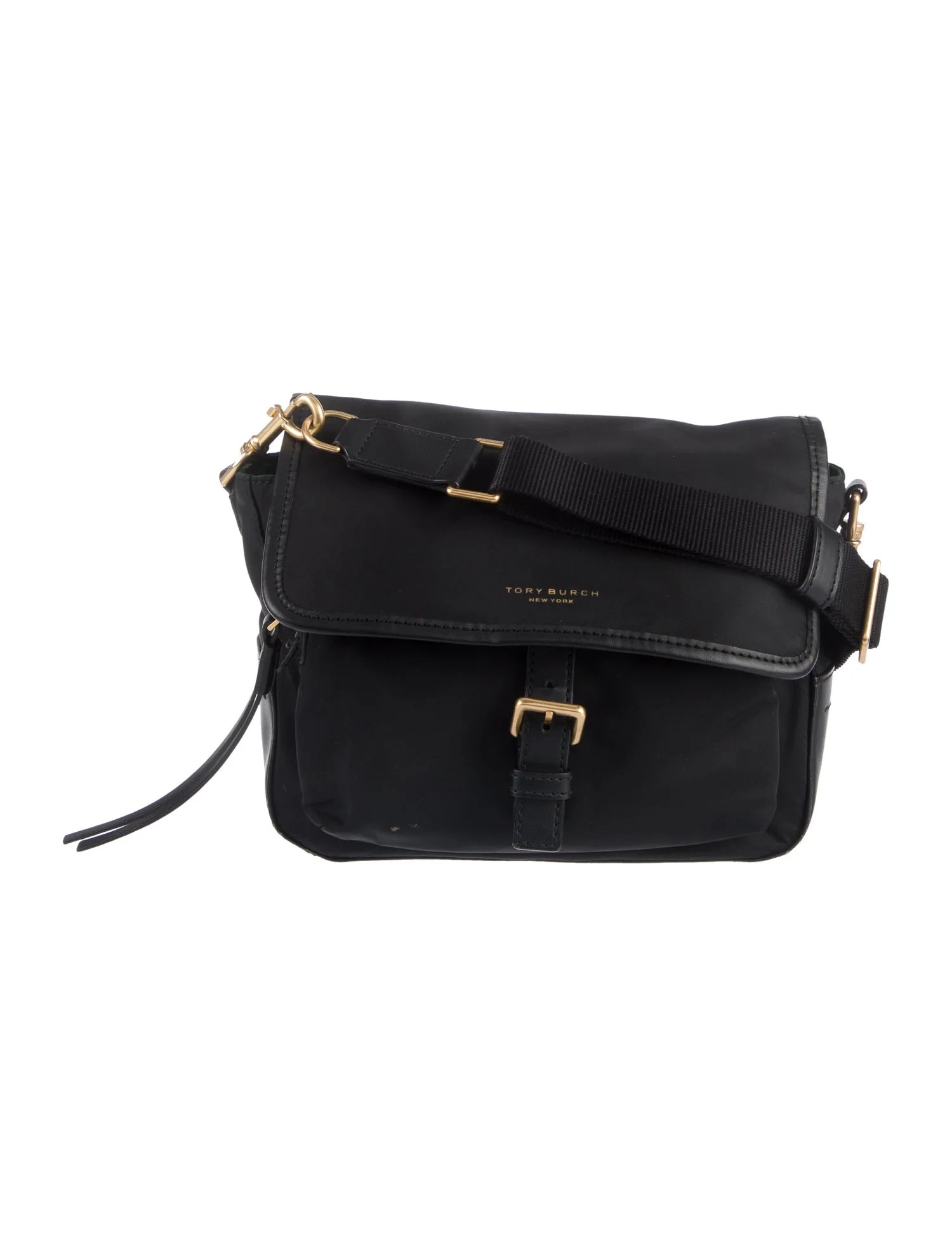 Tory Burch Leather Trim Nylon Crossbody Bag Pink Crossbody Bags