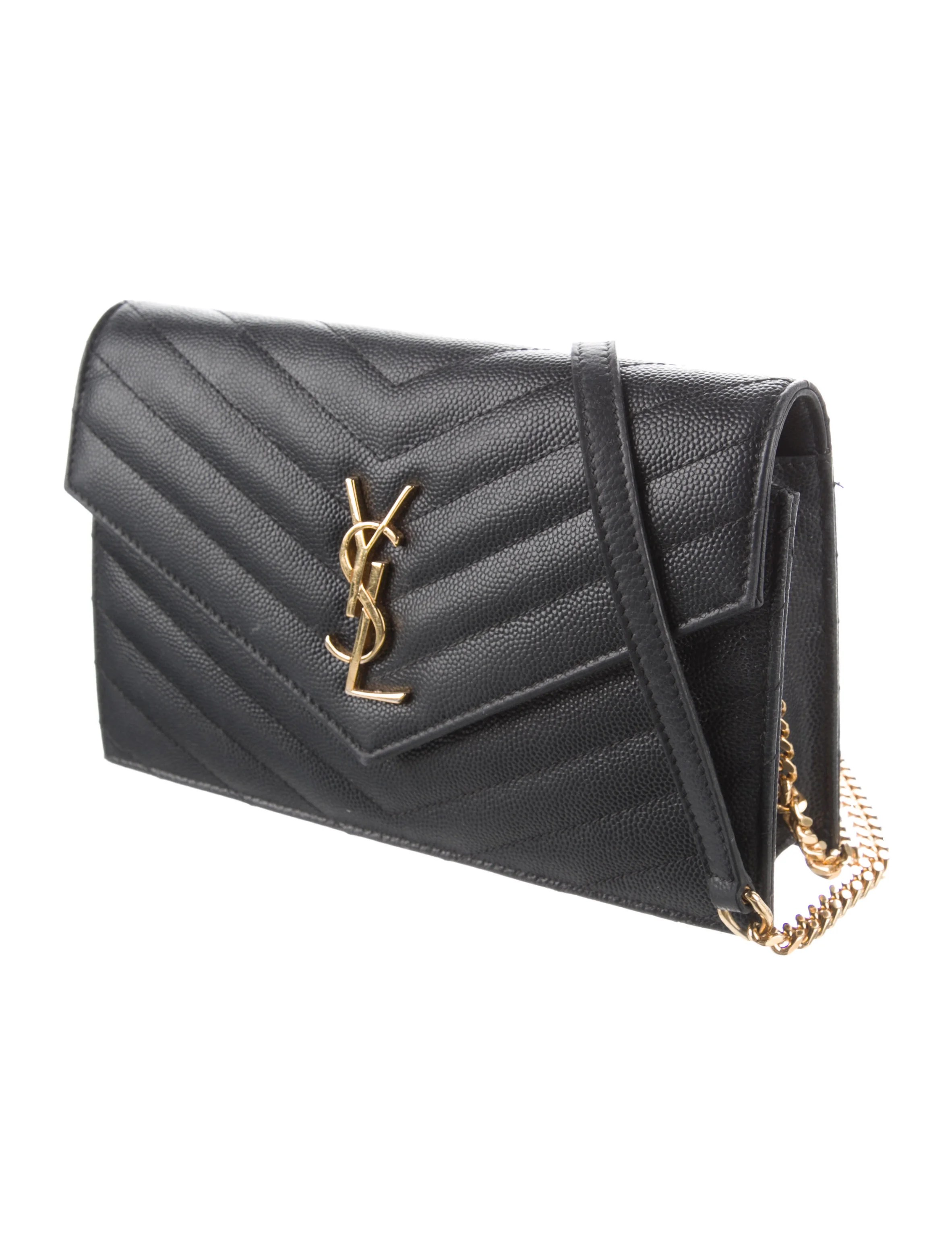 Yves Saint Laurent Leather Crossbody Black Crossbody Bags, Handbags