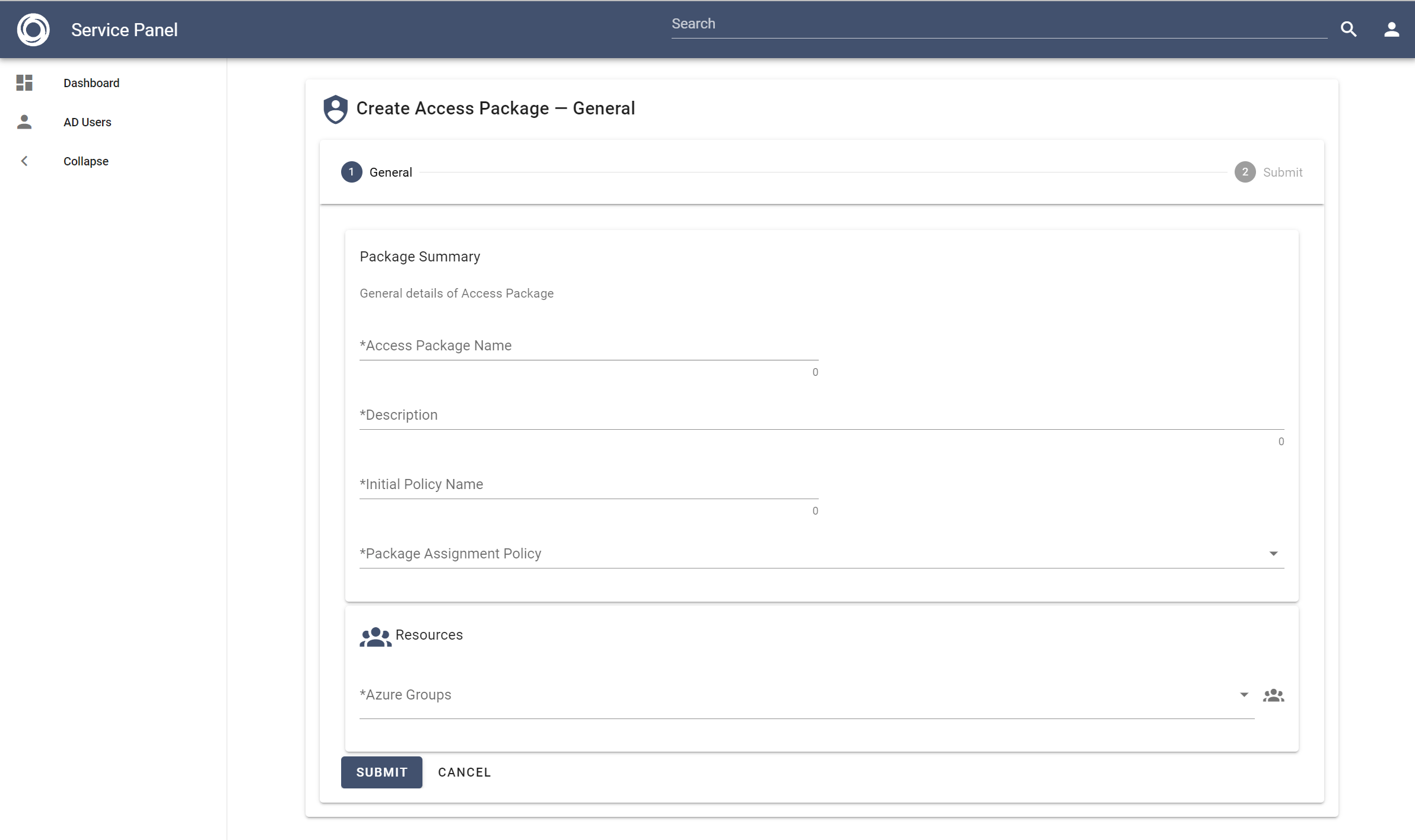 Panel Provider for Microsoft Entra Governance and Identity Identity