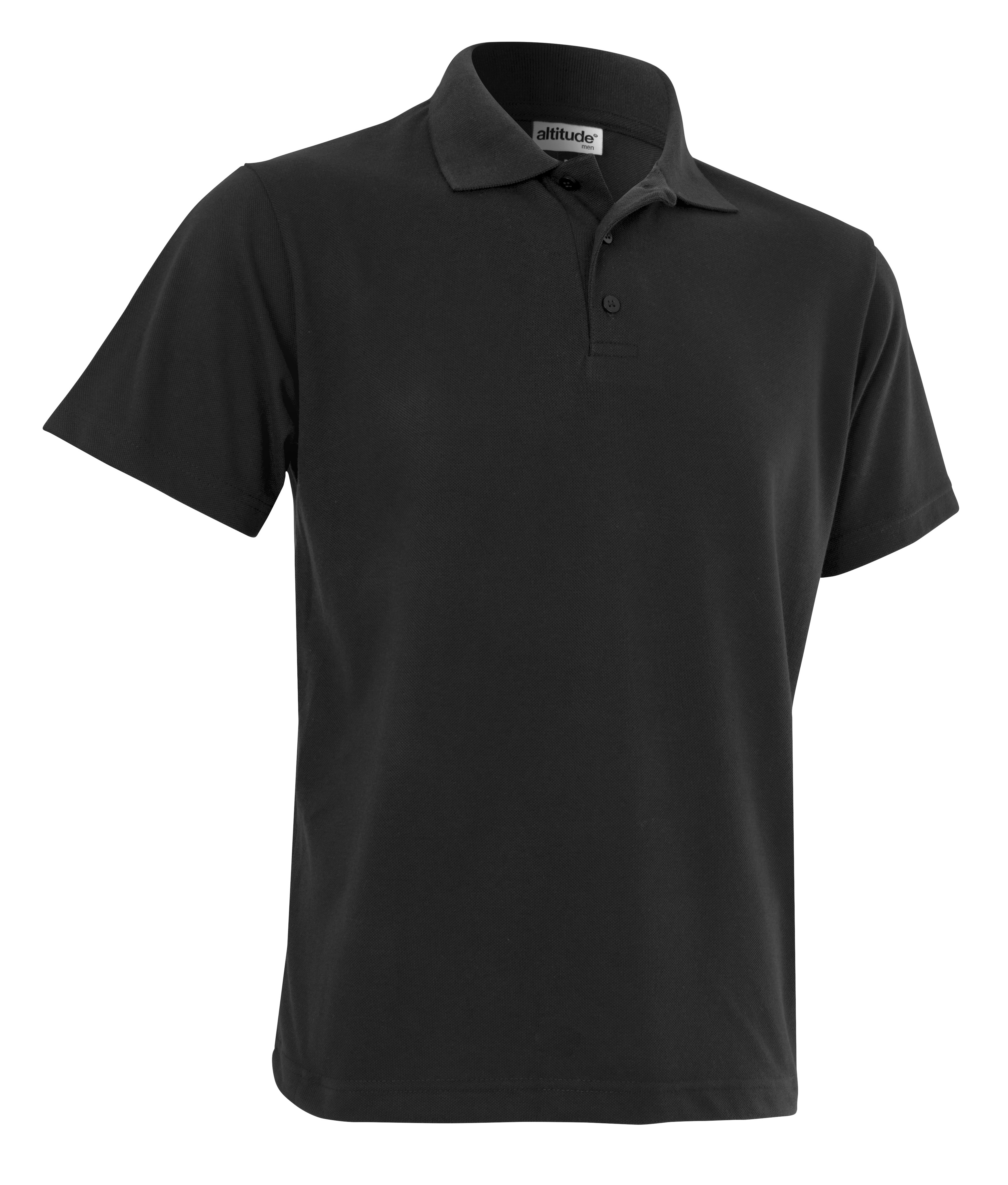 Mens Melrose Heavyweight Golf Shirt Black Only ALTMHPBL