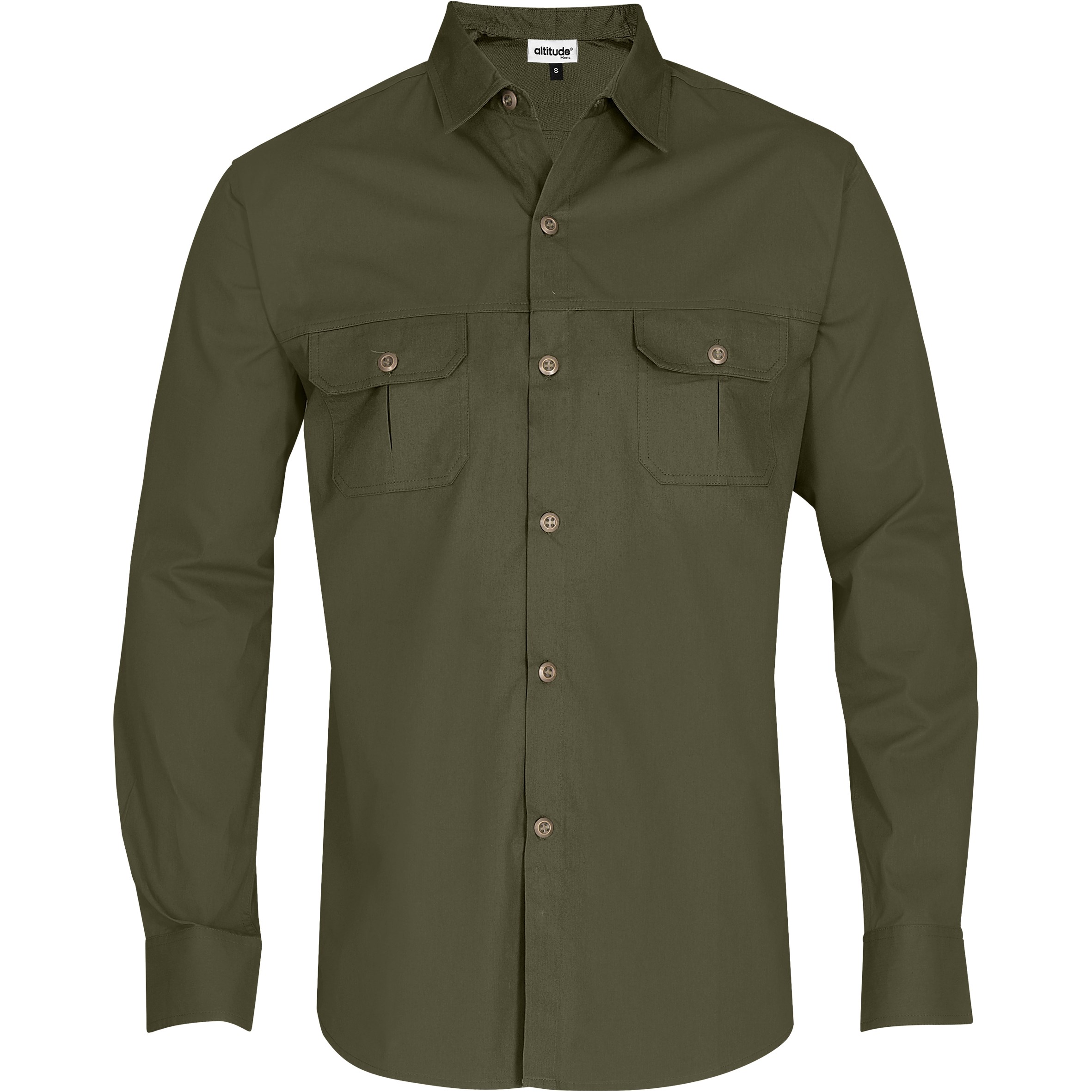 Mens Long Sleeve Oryx Bush Shirt Military Green Only ALTOXMLMG