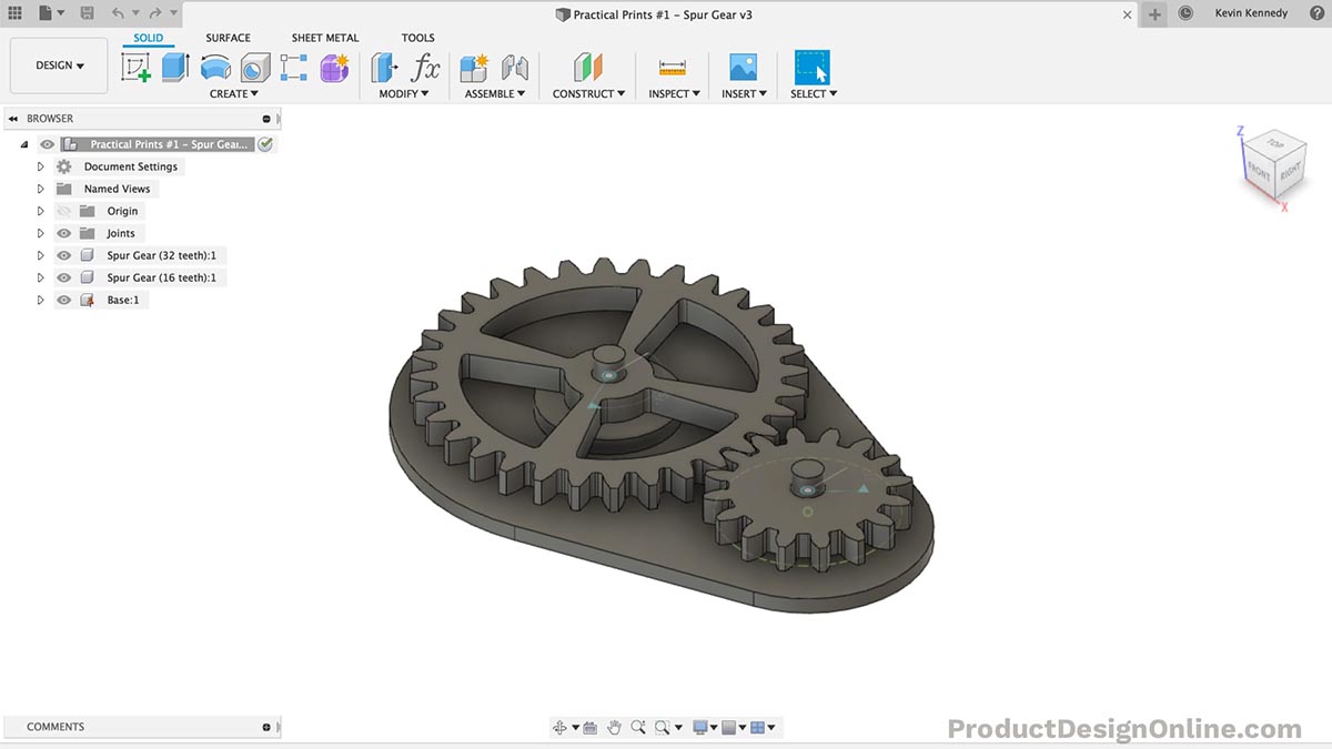 creategearsinfusion360usingthespurgearaddinproductdesign