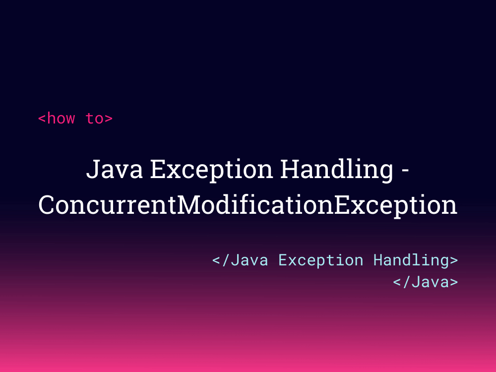 concurrent modification exception in java javatpoint