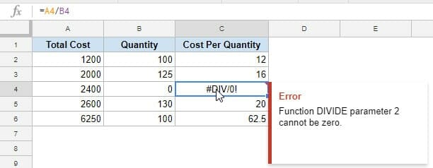 Using IFERROR Function in Google Sheets (with Examples)