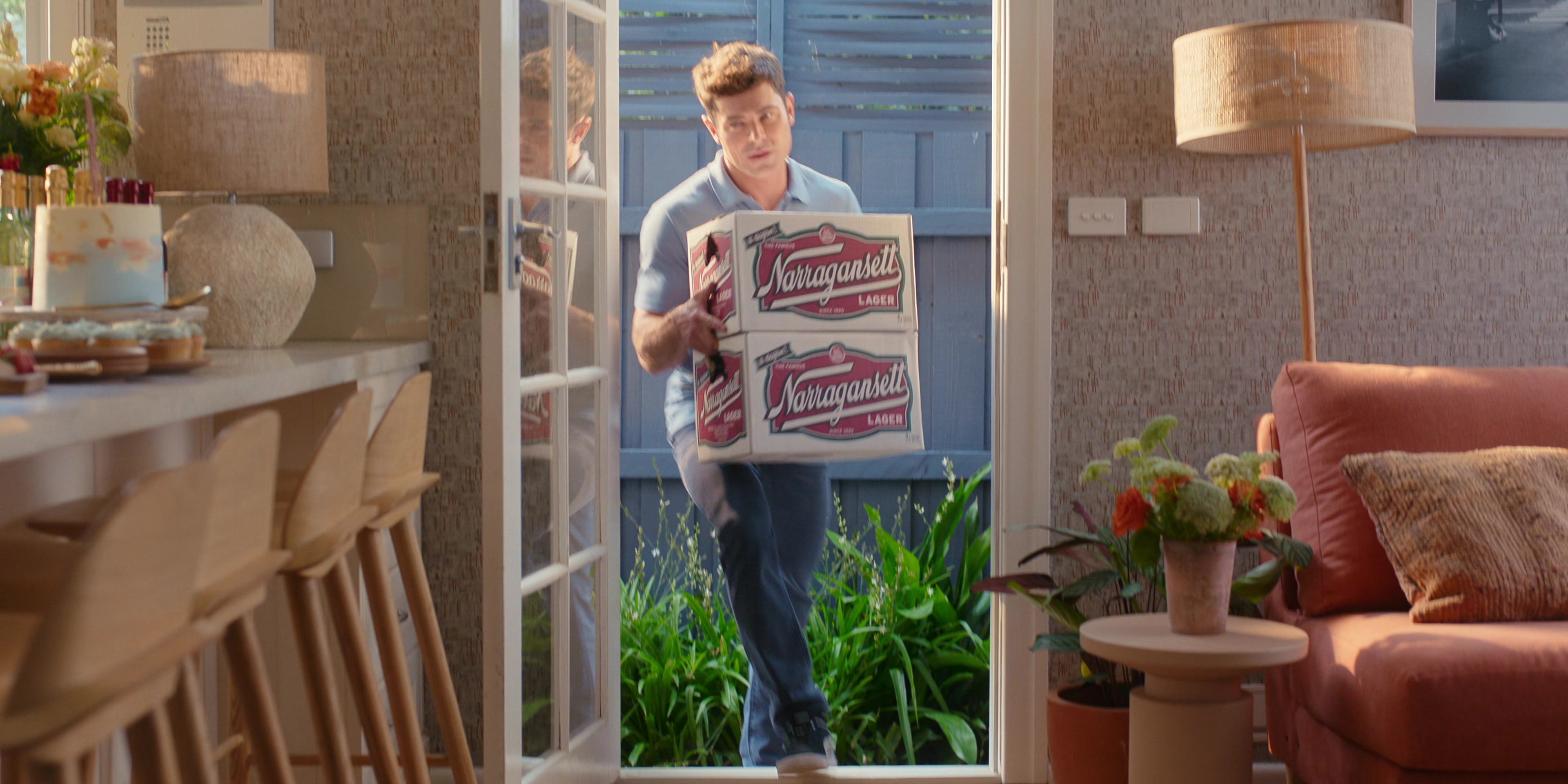 Narragansett Lager In Ricky Stanicky (2024)