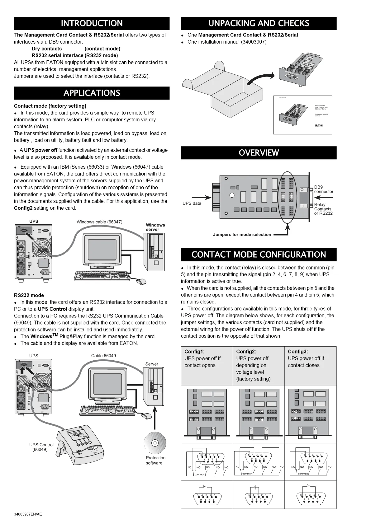 EATON MINI SLOT RELAY CARD (NOT COMPATIBLE WITH RELAYMS