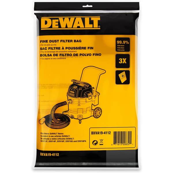 DEWALT 12 16 Gallon Fine Dust Bag DXVA194112 Blain's Farm & Fleet