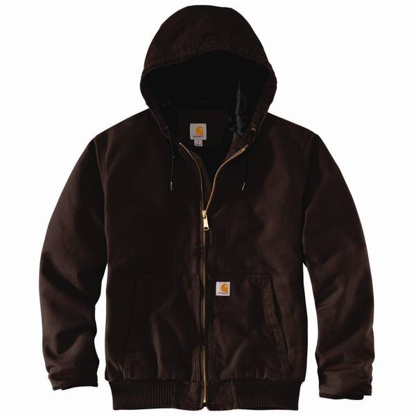 Carhartt Men's Duck QuiltLined Active Jacket, Dark Brown, 4X 104050